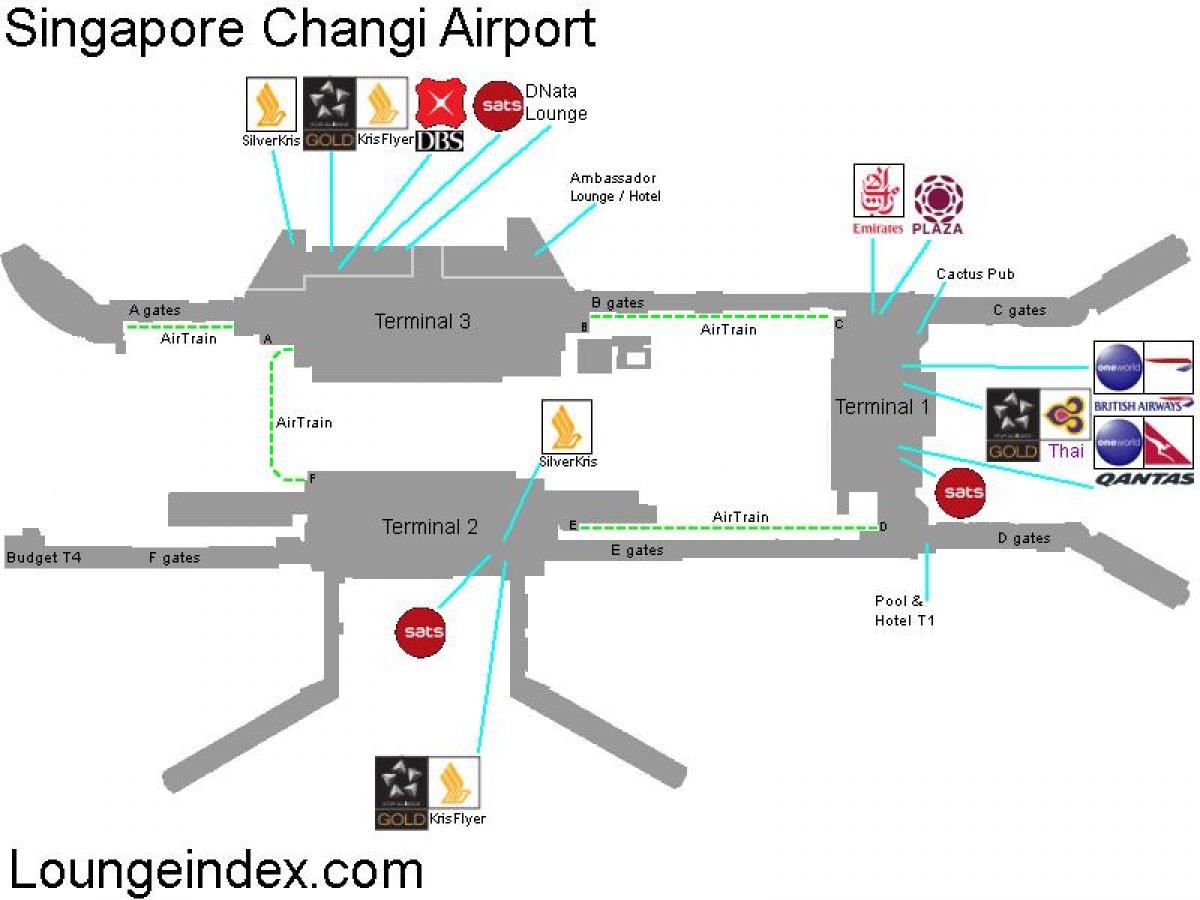 mapę na lotnisku w Singapurze
