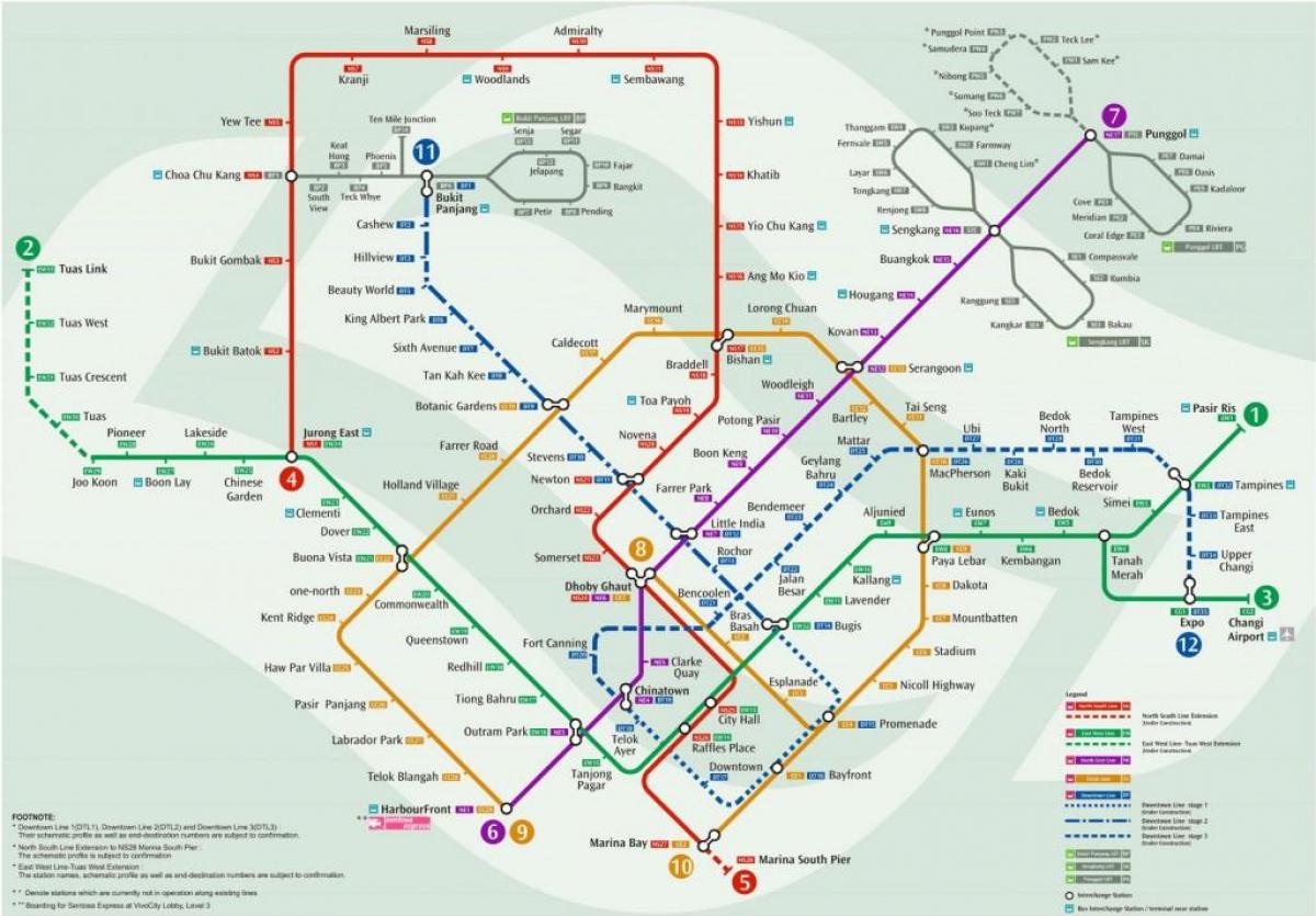 mapa Singapur Dworzec