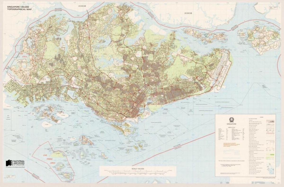 mapa topograficzna Singapur