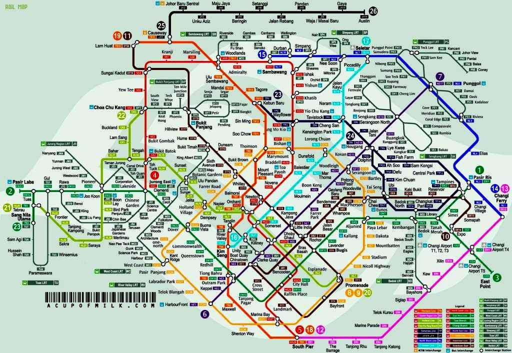 Singapur dworzec kolejowy mapie