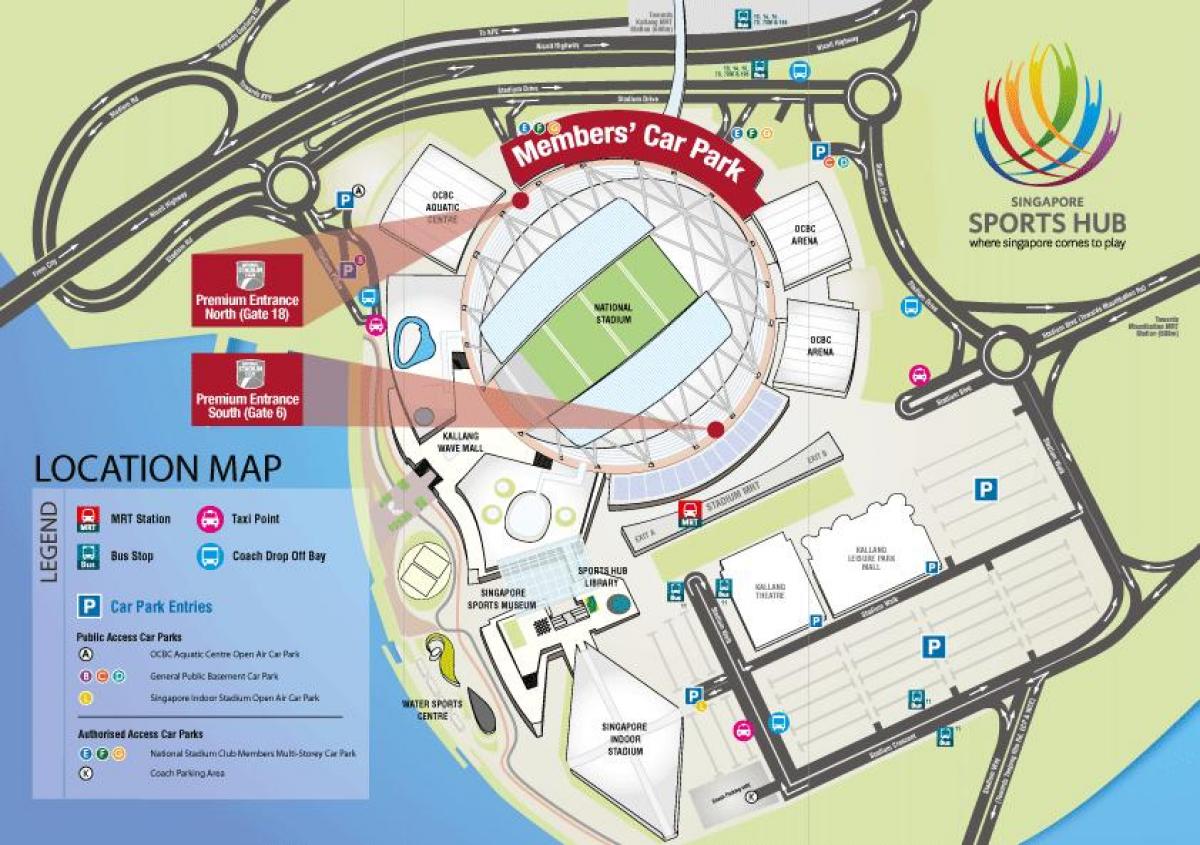 stadion metra na mapie Singapur