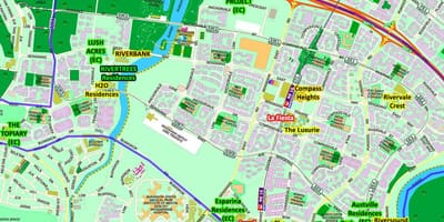 Mapa Сенгканге Singapur