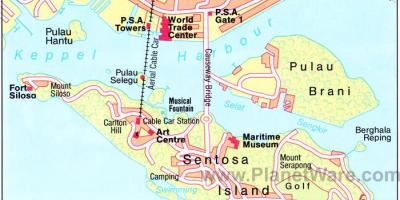 Mapa atrakcji Singapur