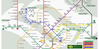 Mapa Singapur MRT