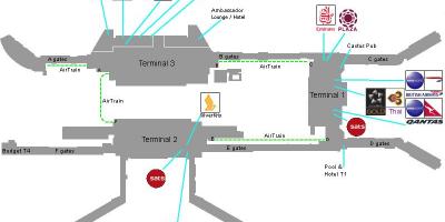 Mapę na lotnisku w Singapurze