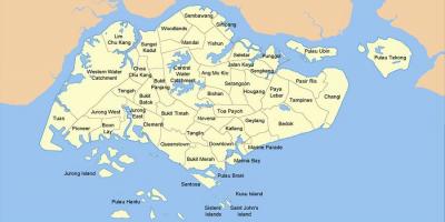 Mapa Singapur kraju