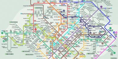 Mapa Singapur transportu