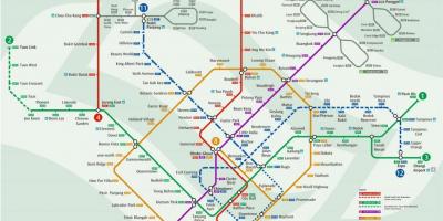 Mapa metro w Singapurze