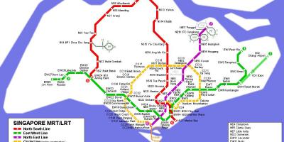 MTR trasę na mapie Singapur
