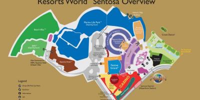 Kurorty świata Sentosa mapie